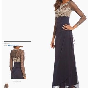 Mother of the Bride Gown (Navy & Gold)